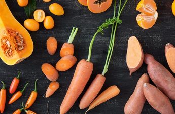 Frutas y verduras con carotenoides